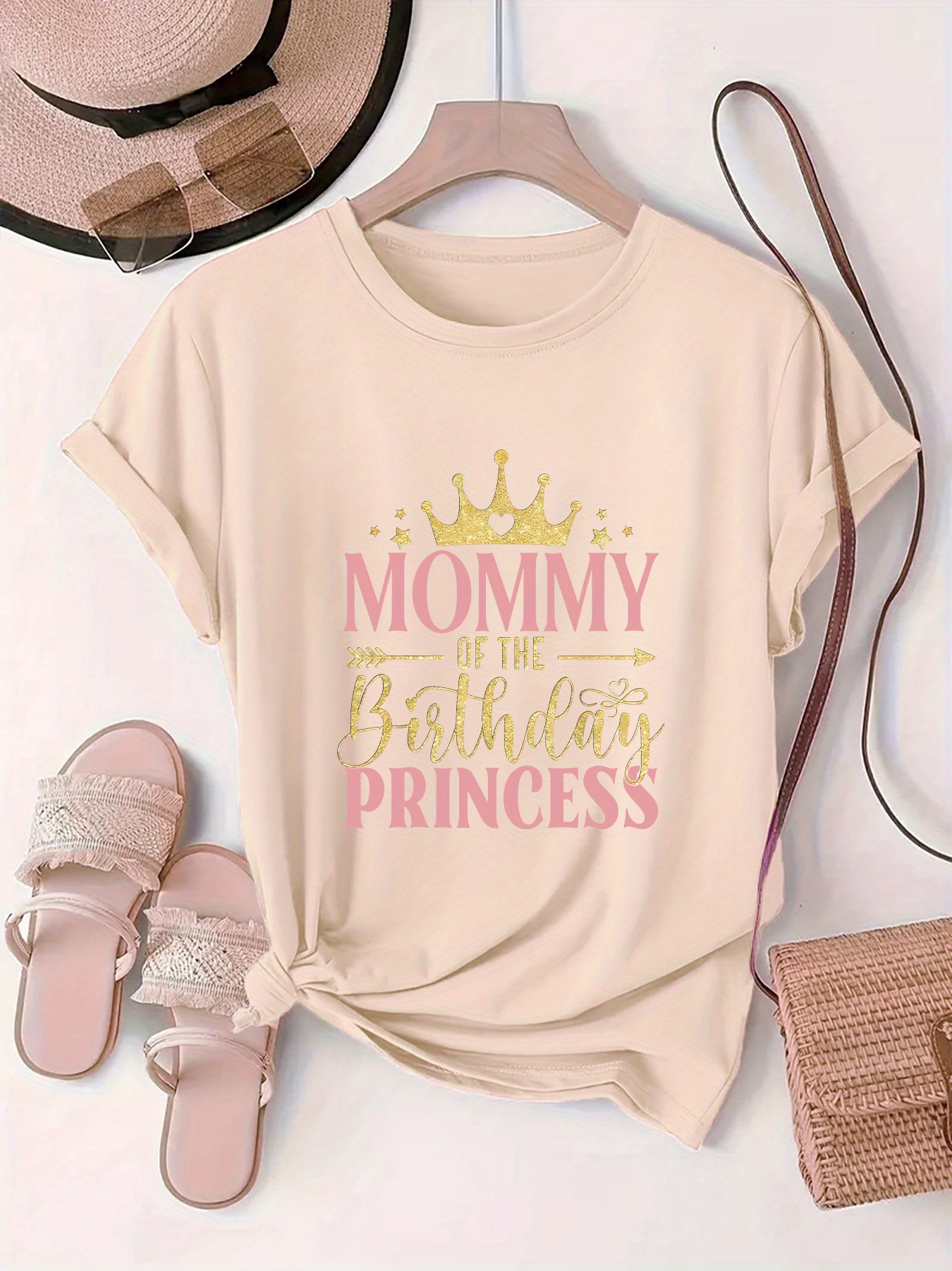 pink and   pattern printed womens casual fashion round neck short sleeve t shirt s   shirt