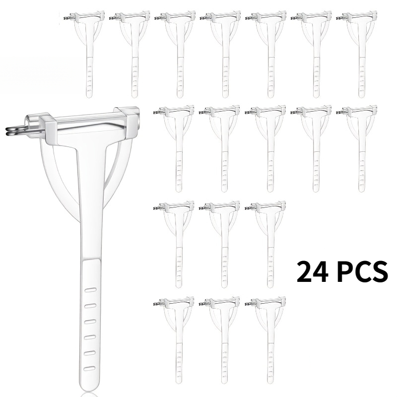 TEMU 24pcs Clips de boutonnière triangulaires, pinces robustes et légères en plastique pour fleurs, clips de fixation pour arrangements floraux de