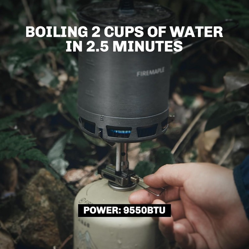 Backpacking and Camping Stove Series Outdoor Propane Camp Cooking Gear Portable Pot Jet Burner Ideal for Hiking Trekking Fishing Hunting Trips and Emergency Use Greenpeak