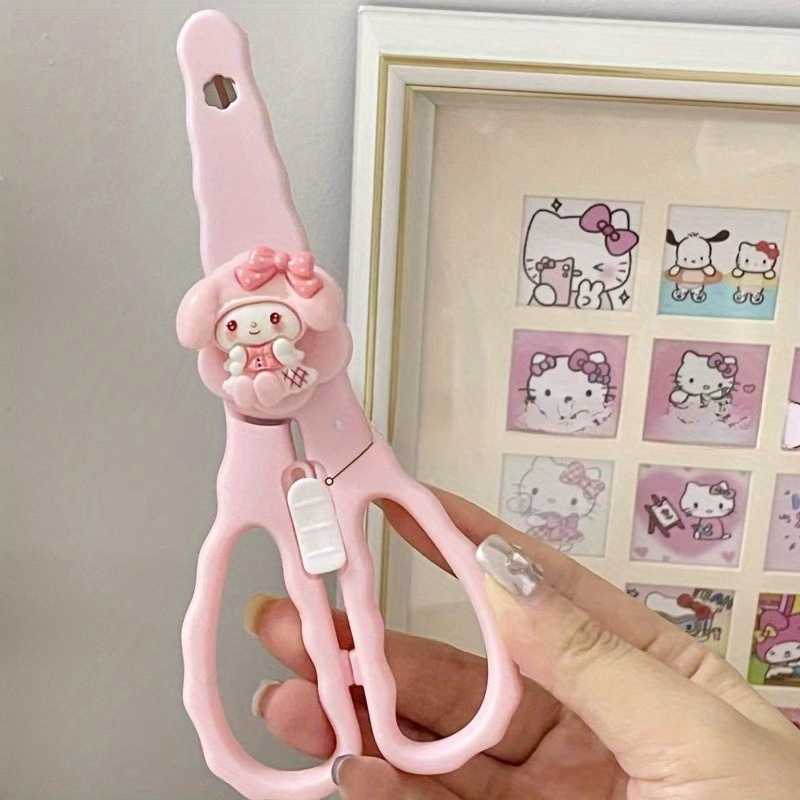 1pc For My Melody Scissors - Cute Design, Safety- Office Scissors With Ergonomic Handles, Durable Abs Material For Crafting, Cutting, And Everyday Use, Crafting Scissors