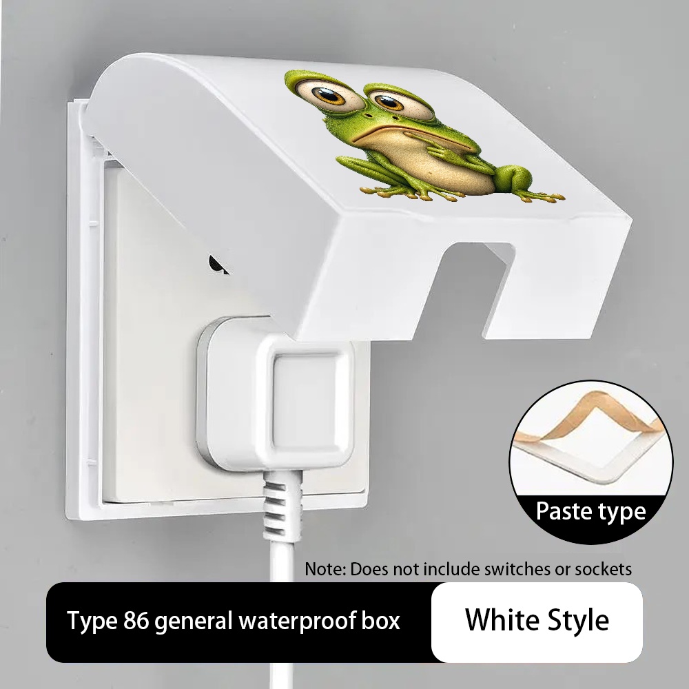 Cute Frog Cartoon Plastic Outlet Cover, Funny Animal Protector