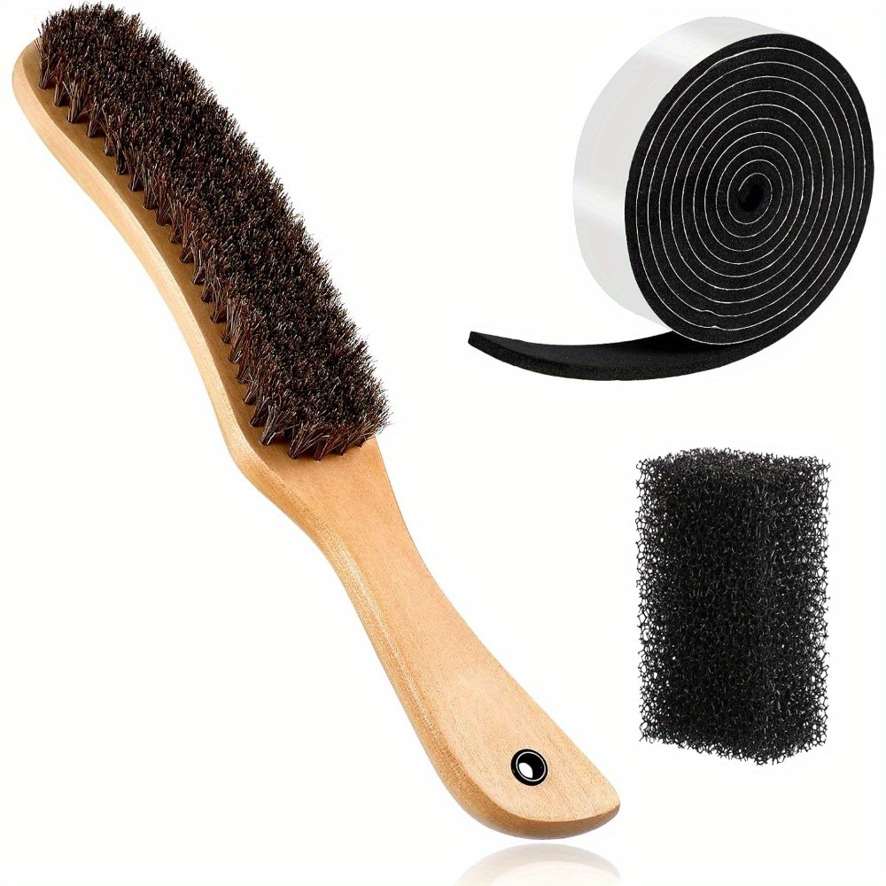 TEMU Set Of 4 Felt Hat Cleaning Tools Including A Cowboy Brush, Size Reducer, And Sponge For Maintaining And Adjusting Western Cowboy And Cowgirl