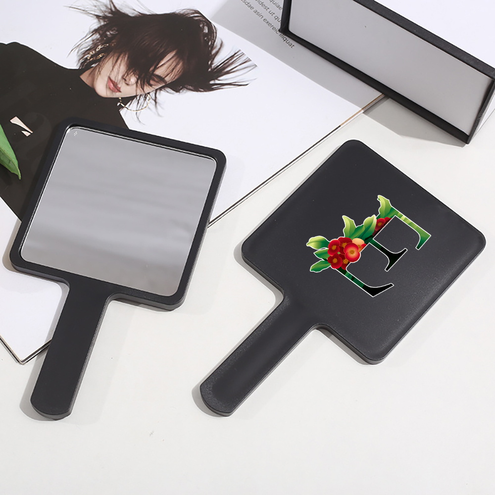 Mini Hand Mirror with Easy Grip Handle, High Definition Scratch-Proof Surface
