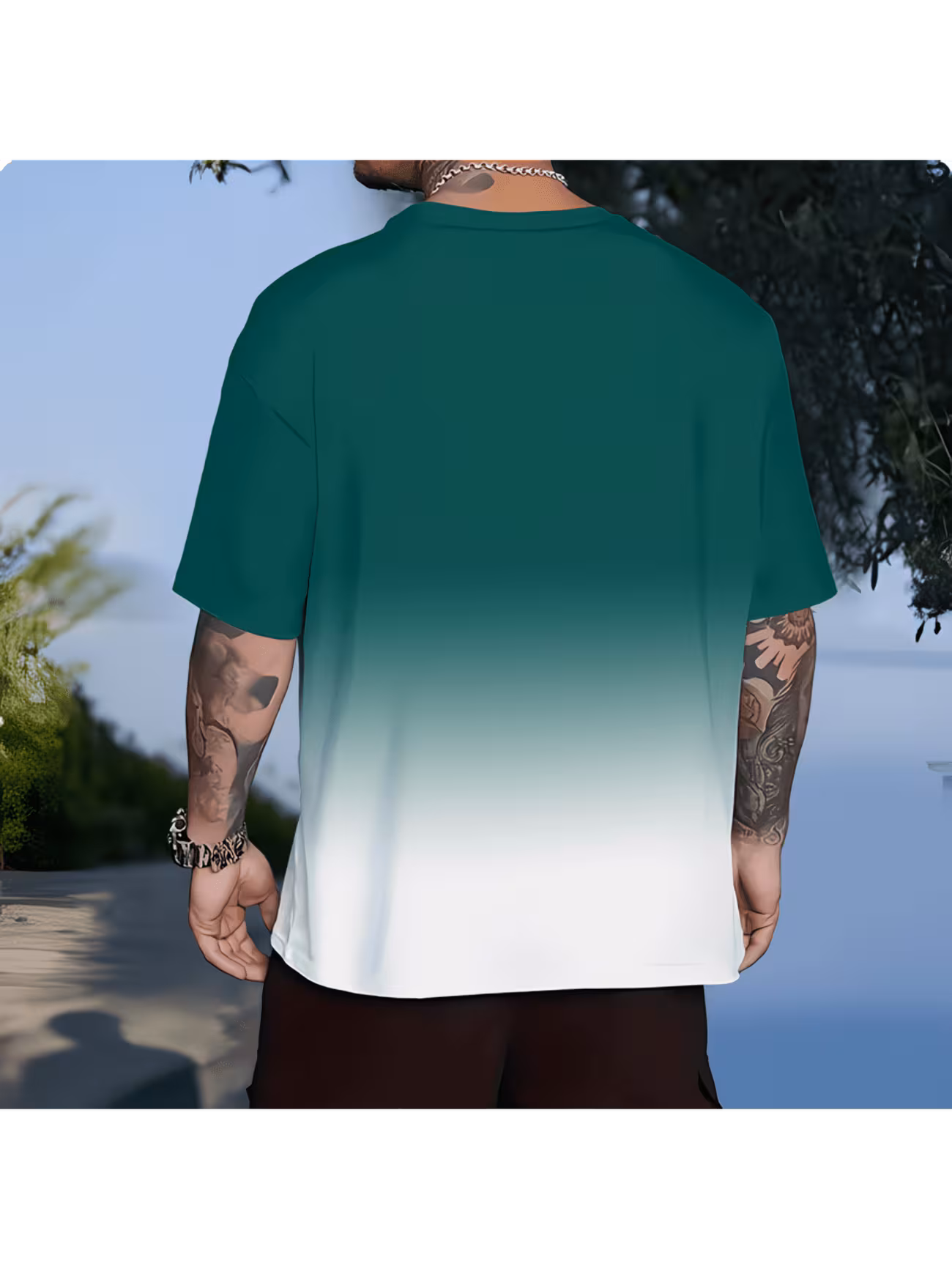 t-shirt homme couleur col rond manches courtes, pour , confortable, , tendance, mode, tenue de à , haut de base facile 2