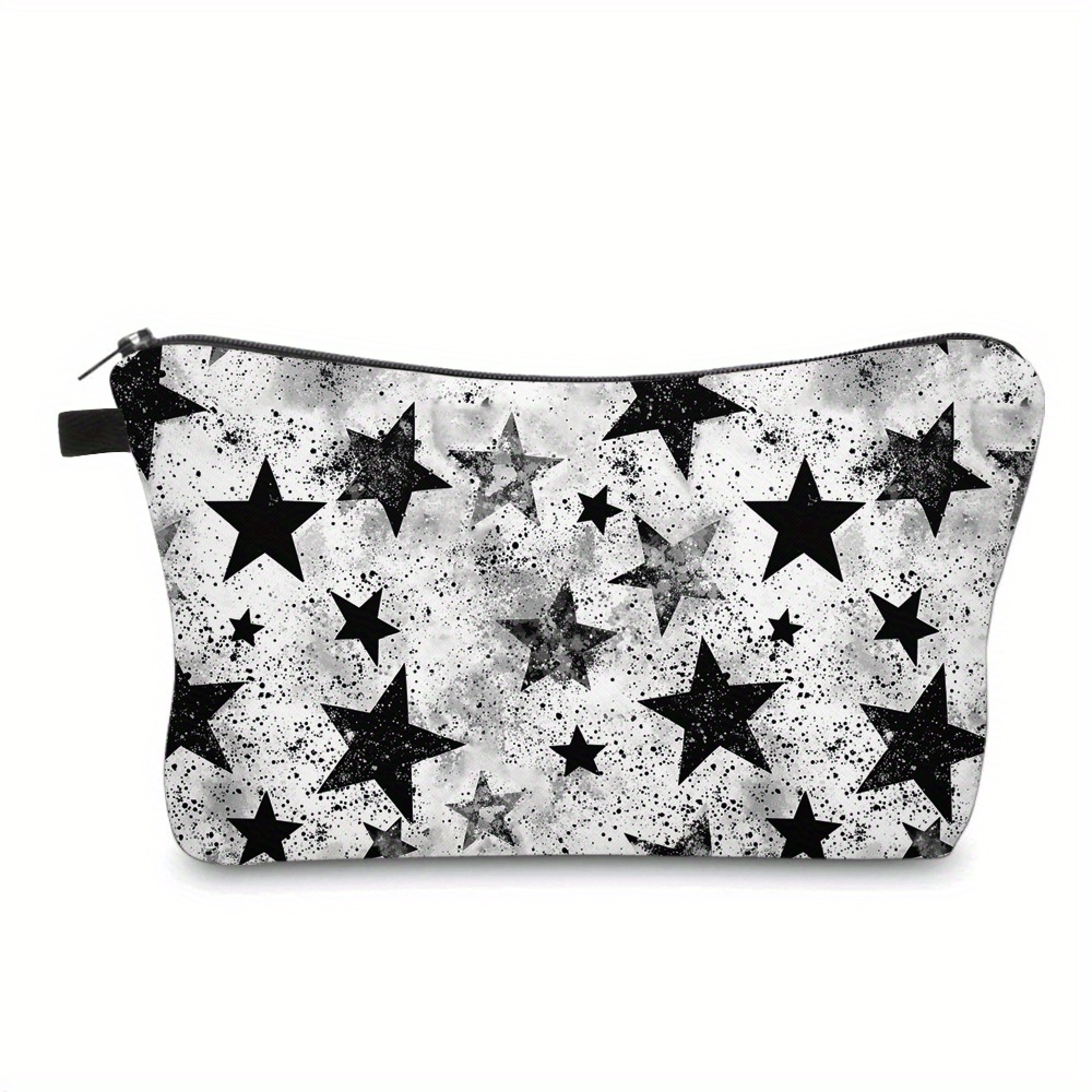 Image of 3d High-definition Printed Star Portable Polyester Makeup Bag, Cute Fashion Wallet Makeup Pouch, Portable Storage Bag, Travel Makeup Bag, Holiday Gift