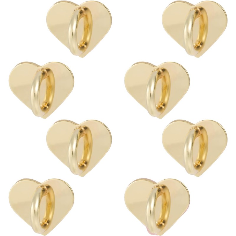 TEMU 8/12/16pcs Heart Cell Phone Ring Holder, Cute Phone Charm Hooks Adhesive Smartphone Finger Sticky Metal Loop Stand For Cellphone Case Pad Tablet