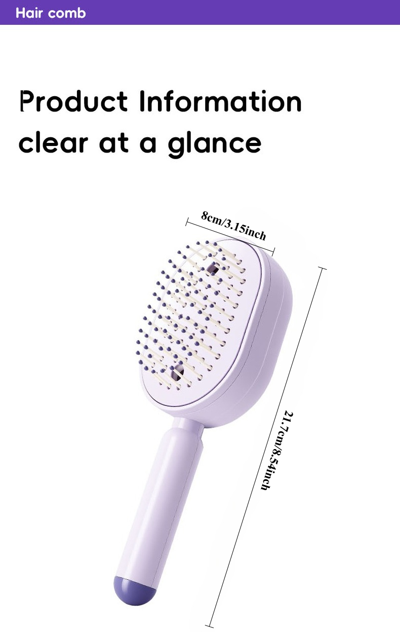 Cepillo de masaje multifuncional con luz roja y rociador, cuidado capilar antifrizz, depósito de agua grande, portátil, limpieza con un clic para cabello enredado, nutrición profunda del cuero cabelludo, regalo para novia en el Día de la Madre