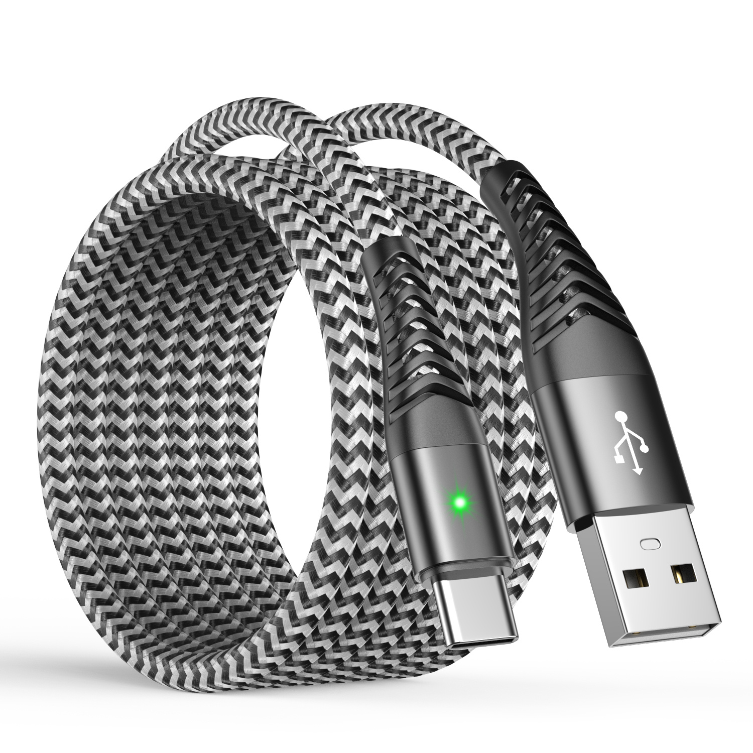 Image of C- Charging Cable Output, Compatible For , Huawei, Oppo, Oneplus, Suitable For Iphone 15/16/17 Series - Durable Braided Cable For Smartphone Charging And Data Synchronization