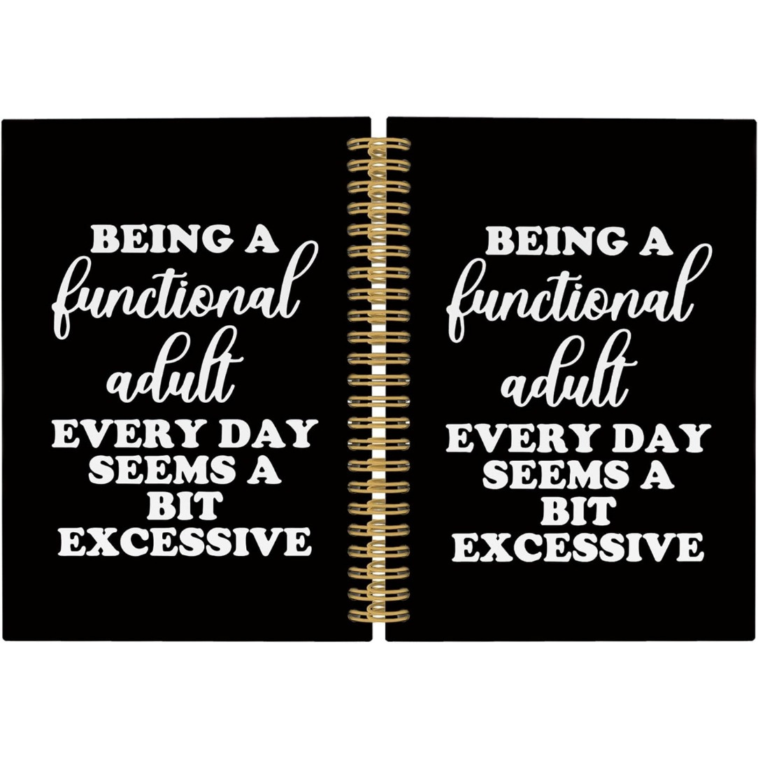 

1pc Funny Sarcastic Journal Notebook - Funny Gag Black Notebooks College Ruled For Work, Gift For Women Friends Boss Coworker, Office Supplies, Hardcover Spiral Notebook A5 With 50 Pages