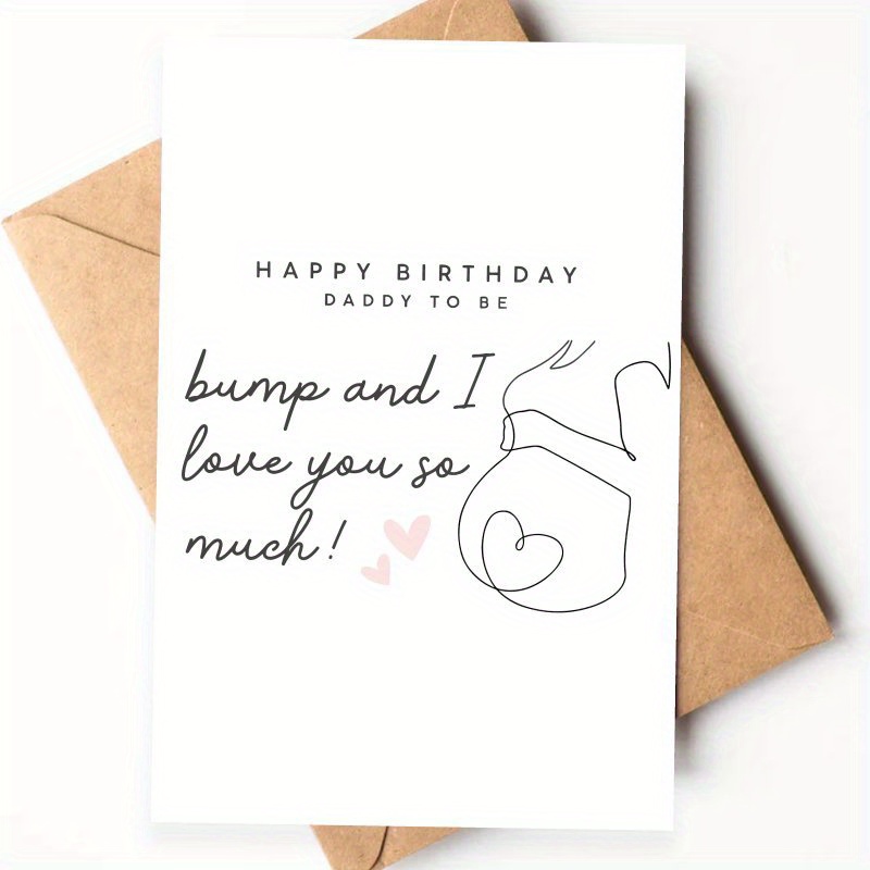 TEMU A Fun 40th Birthday Card For The Soon-to-be Dad, Featuring The Text "your Belly And I !" With A Cute Illustration. Spring Celebrations, Father's
