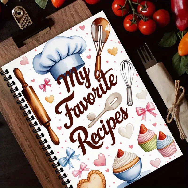 TEMU A5 Personalized Recipe Notebook, Personalized Organizer, Blue Themed ' Cookbook' Is A Blank Recipe Planner For Cooking Enthusiasts, A Organizer,