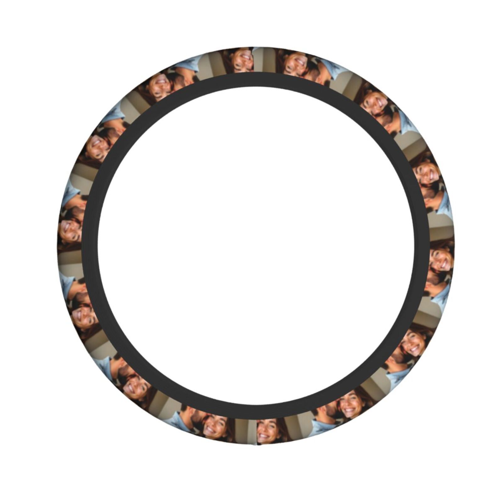 TEMU Custom Car Steering Wheel Covers, Personalized Universal Car Wheel Cover With Your Image And Text, Non-slip Car Accessories For Most Vehicles - Sedans, Trucks, Suvs, Elastic, Fits All