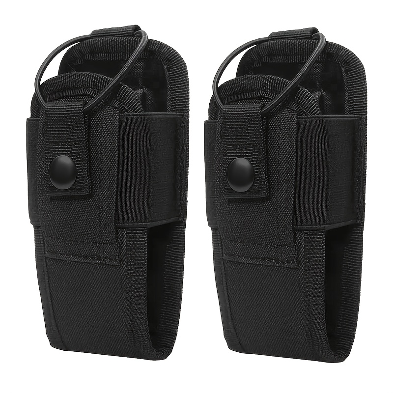 Image of 2pcs Radio Holster, Molle Radio Holder Universal Walkie Talkie Pouch Case For Duty Belt 2 Way Radio Harness For Baofeng, Motorola, Kenwood, Walkie-talkie Additions