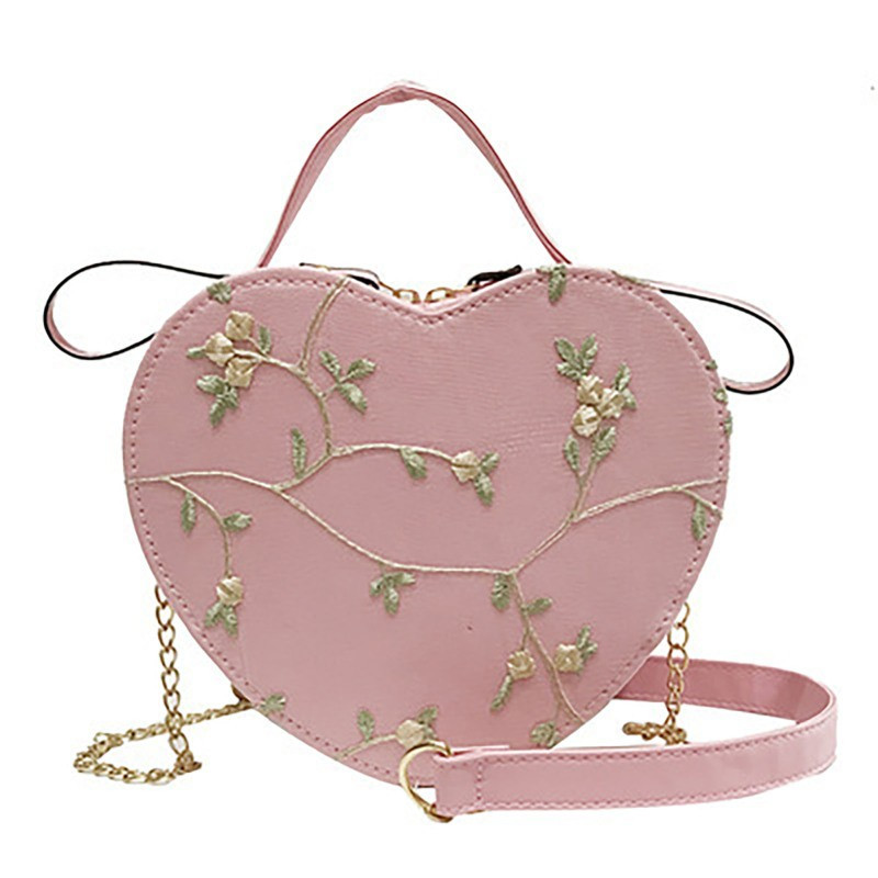 TEMU Women's Crossbody Bag With Heart-shaped Top Handle Shoulder Purse - Zipper Closure Suitable For Phone, Cosmetics & Keys, Minimalist Handbag For Everyday Use,,, Travel