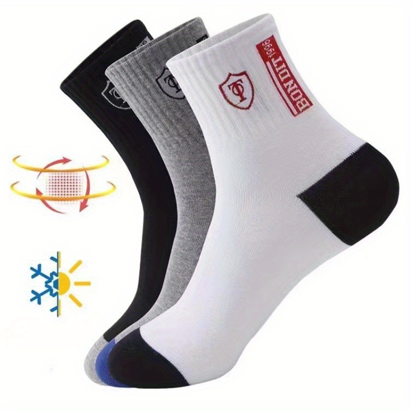 40pcs (20 Pairs) of New Men'S Socks, Mid-Tube Socks, All-Season Socks, Men'S Sports Socks