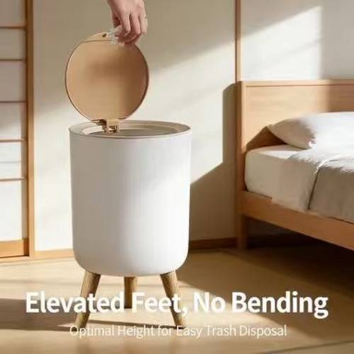 waist saving hero tall trash can with legs design odor resistant household storage bin