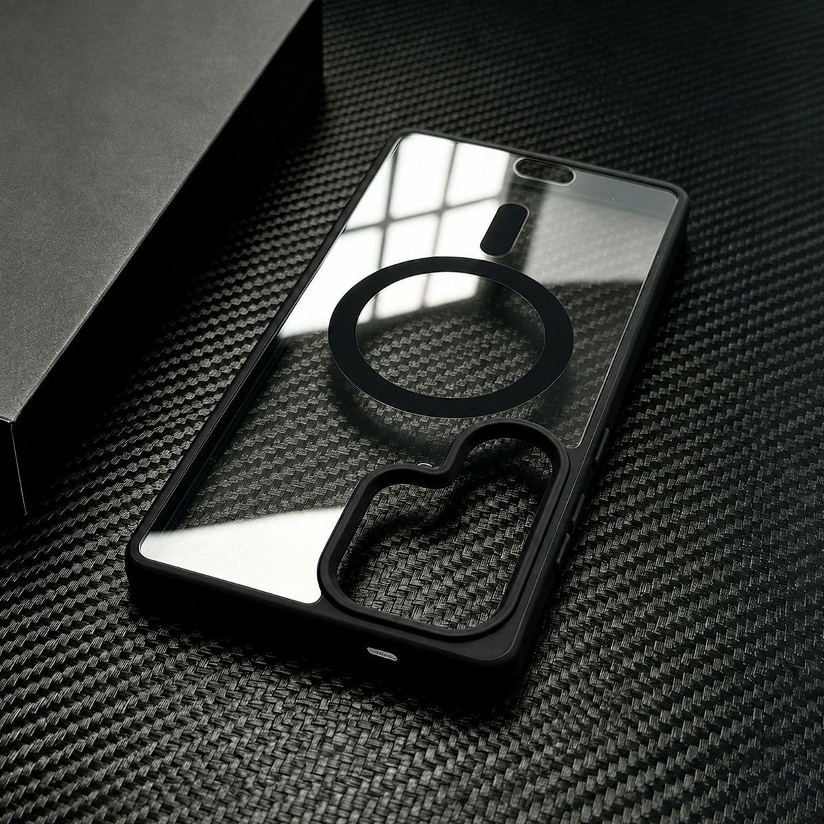 TEMU Funda para Teléfono - Funda de Lujo Transparente Magnética con Carga Inalámbrica para Samsung Galaxy S26 S25 S24 S23 , Antigolpes, , Bumper