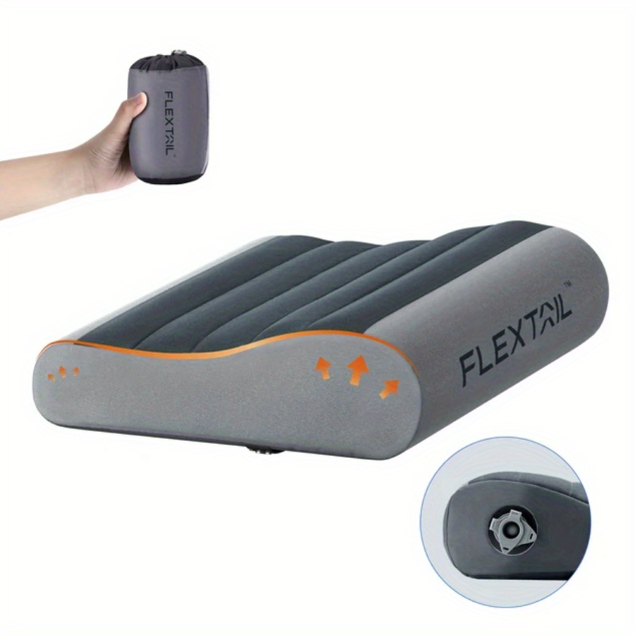 TEMU Flextailgear 0 Pillow Is An Inflatable Camping Pillow Designed For Napping And Sleeping, Serving As A Portable Travel Cushion (note: The Product