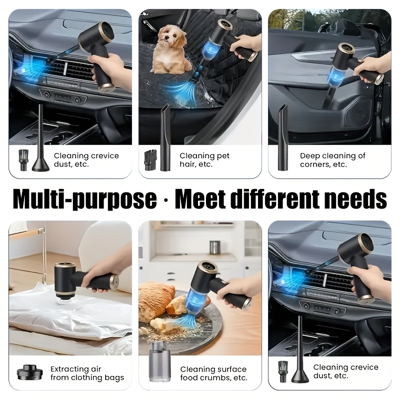 powerful cordless handheld vacuum cleaner with blow suction function usb rechargeable cordless mini vacuum suitable for home car office lightweight portable sweeper with filter dust cup blow sweep mode Product details 6