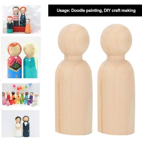 wood peg dolls unfinished pack of 25 birch wooden boy dolls for peg people crafts and play