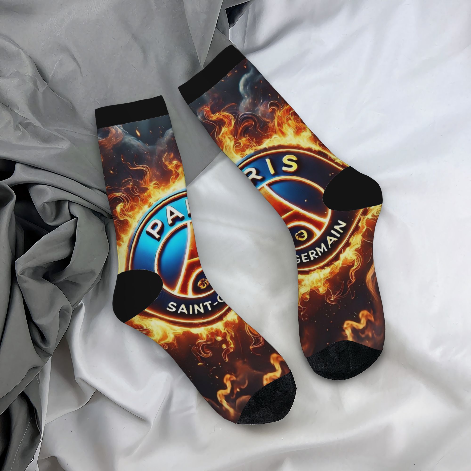 

1 Paire de Chaussettes Fan Paris Saint-Germain - Design , Respirantes & Chaudes en Mélange Polyester-Spandex, Anti-Odeur Chaussettes de Sport Parfaites pour la Randonnée, l'Escalade & le Cyclisme