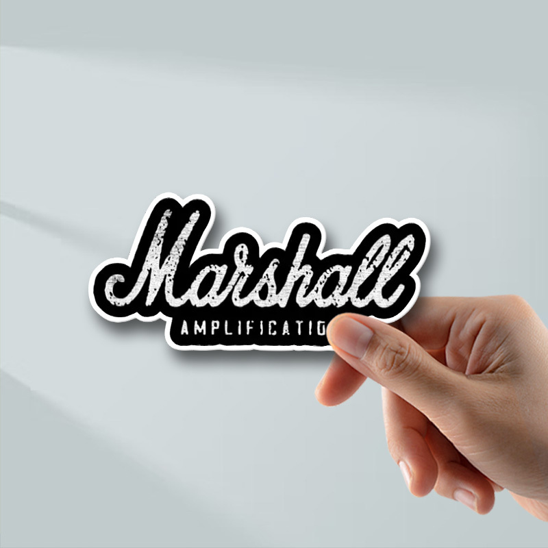 

Marshall Autocollant Vinyle Décalcomanie, Adhésif pour Ordinateurs Portables, Bouteilles d'Eau, Voitures, Fenêtres, Murs - Application Polyvalente sur les en Bois, Plastique, Verre, Métal