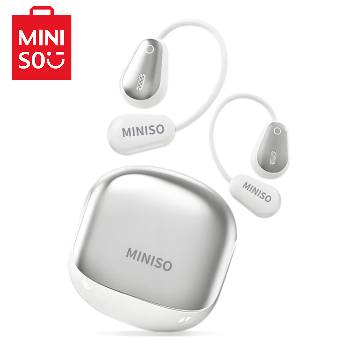 Image of Miniso M97 Open-ear Translation Headphones, Supporting 135 Languages, Making Cross-language Communication Easier, 70 Hours Of Long , Design, , Suitable For Sports, Office, Gaming