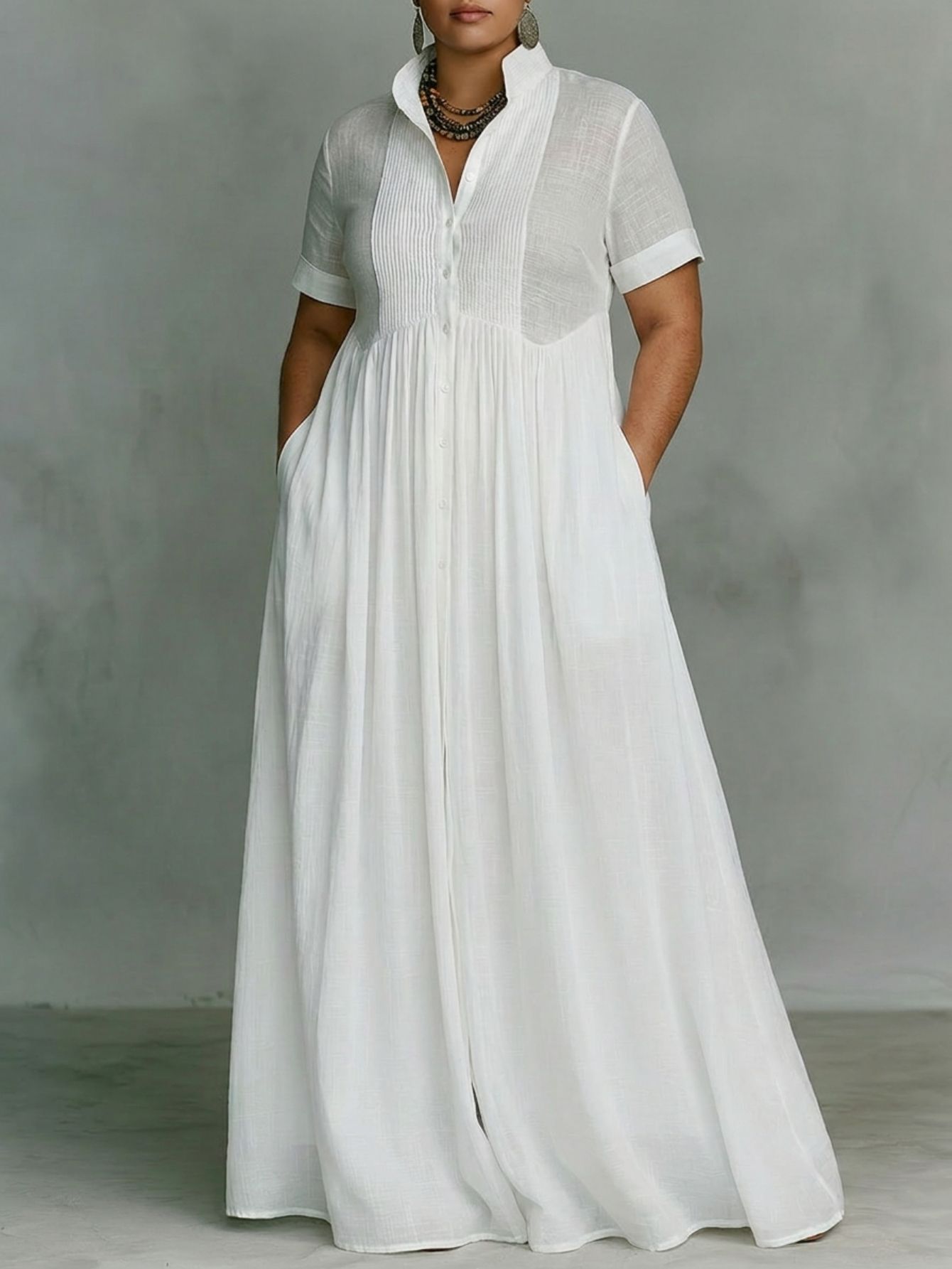 women plus size white dresses sold on Temu United States