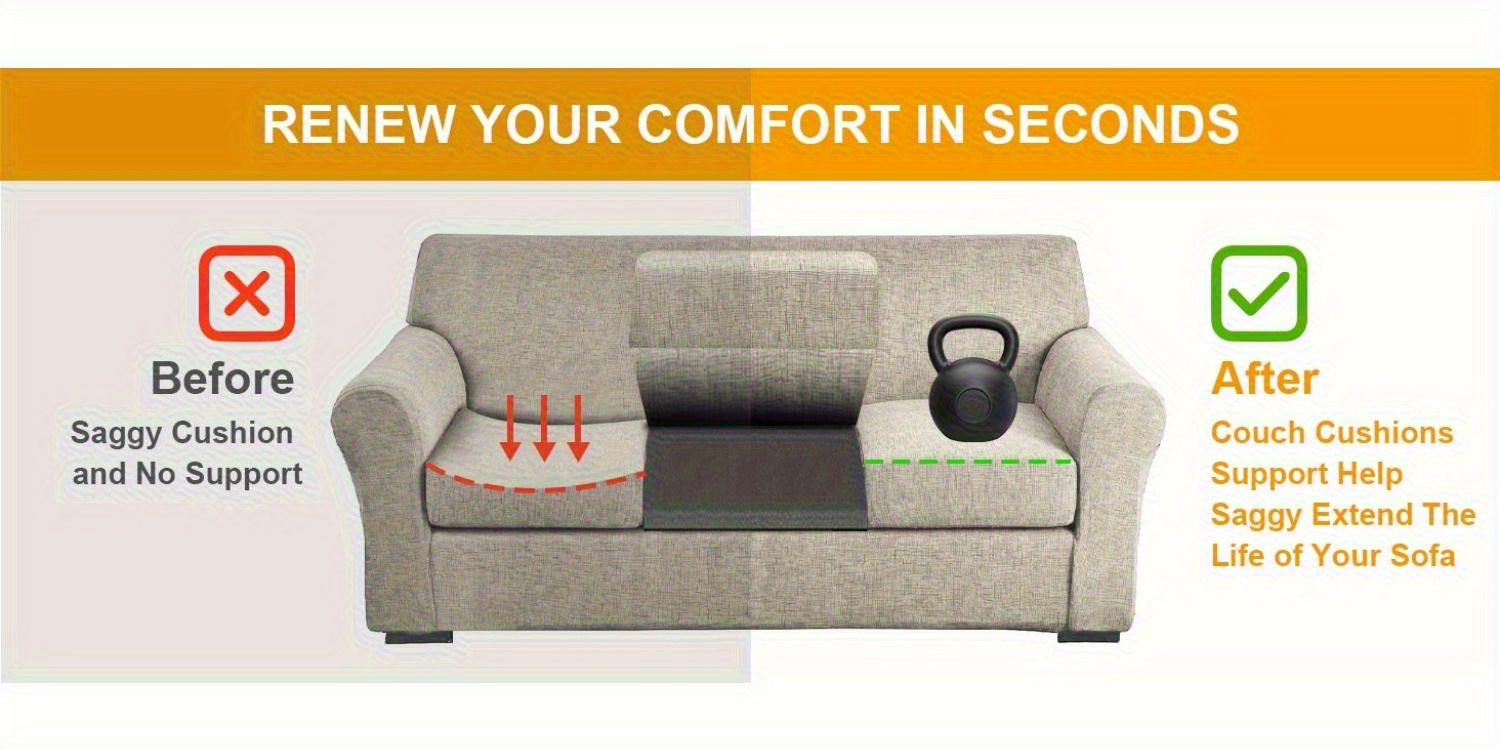 1/2/3pcs Sofa Support for Indented Cushion Sofa Support, High-Density Foam Under Cushion Repair 50.8cmX 20.0inch Furniture Seat Dimple Repair