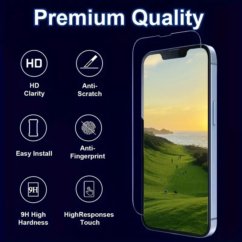 4pcs High Hardness Tempered Glass Film, High Density Molecular Structure, Mohs Hardness Scratch Resistant, Full Hardcore Protection, For Galaxy S26/s25/s24/s23/s22/s21/s20 Ultra/plus/fe