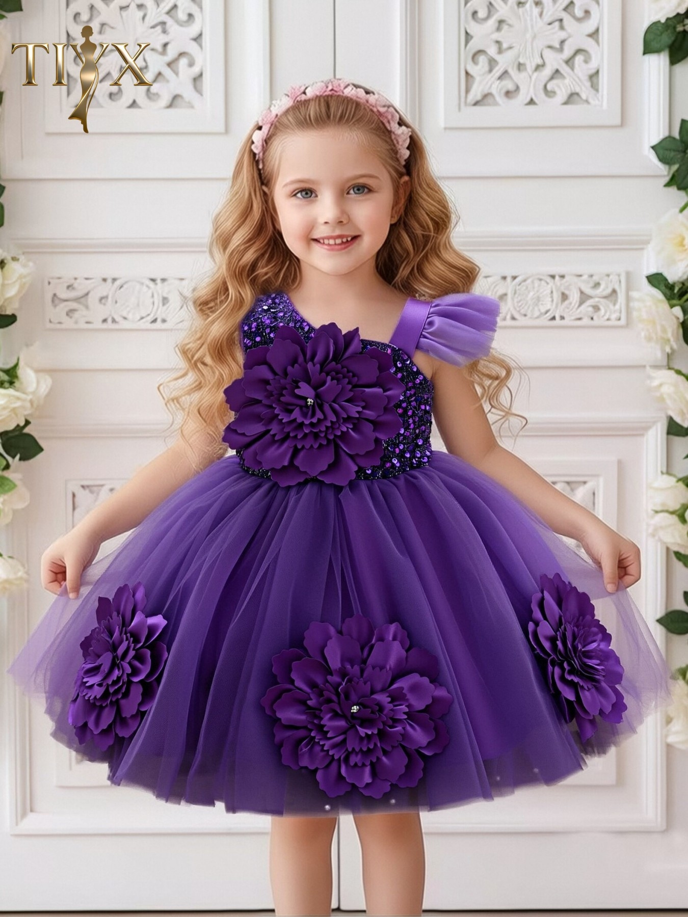 purple dress for baby girl sold on Temu United States