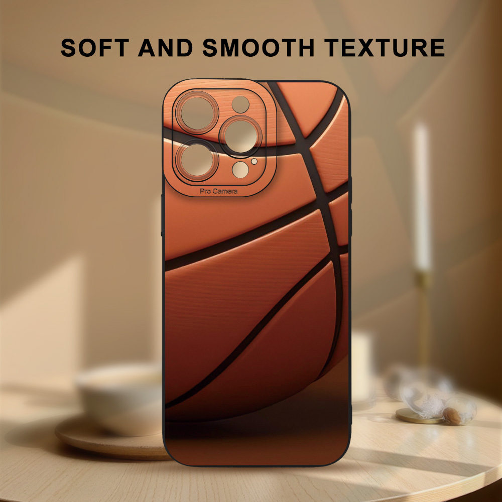 TEMU Custodia per Telefono: Elegante Stampa Basket, Morbida e per iPhone 7/8/X/XS/XR/11/12/13/14/15/16 Plus Pro Max - Regalo per Feste/Compleanni per