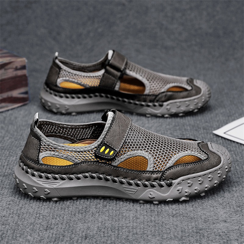 Men's Fashion Sandals Closed Toe Adjustable Strap Summer Outdoor Daily Wear Unisex Large Size Casual Footwear
