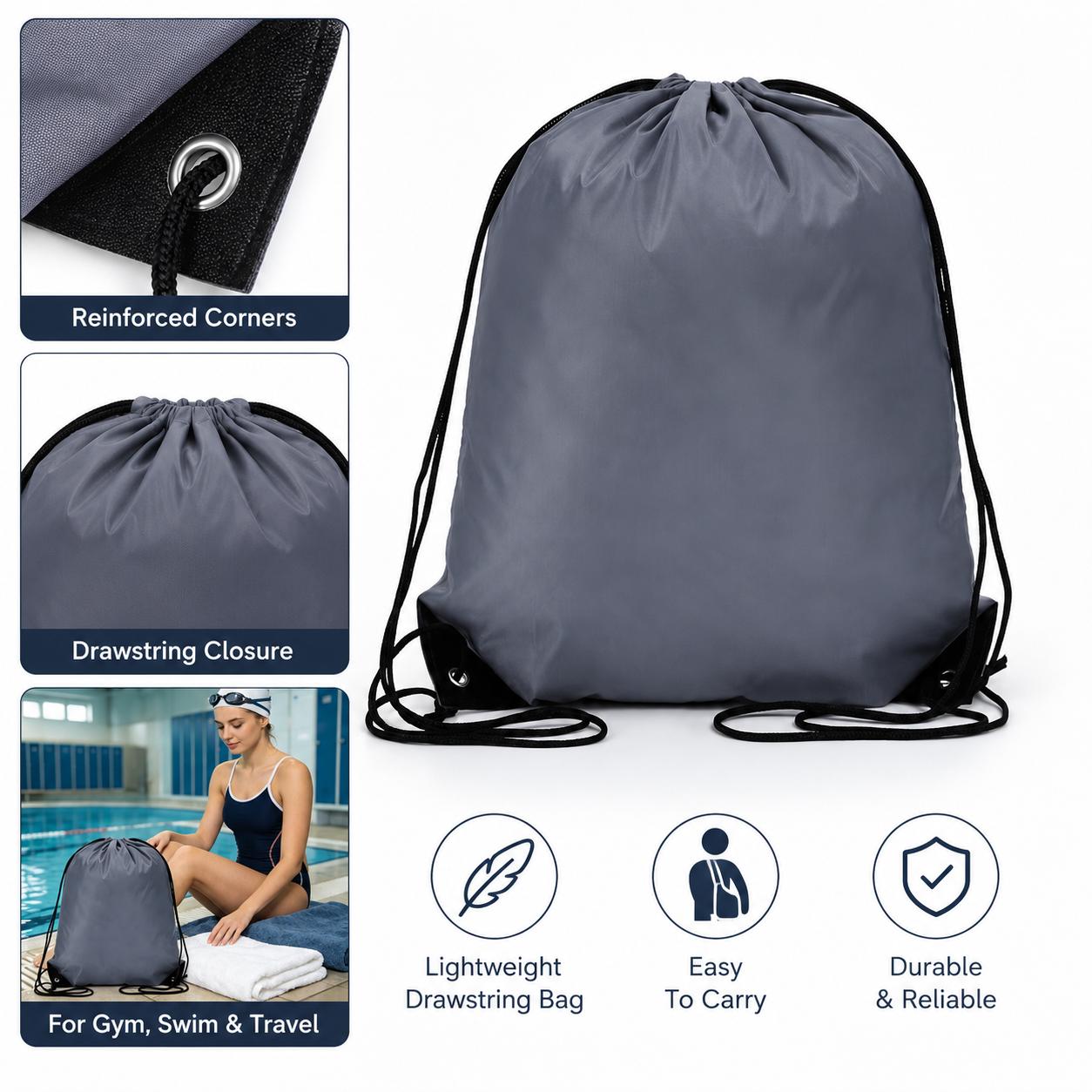 TEMU Sportivo con Coulisse, Borsa Portaoggetti con Chiusura a Cordino, Borsa Portatile Versatile per Fitness, , Campeggio in Spiaggia, Organizzatore