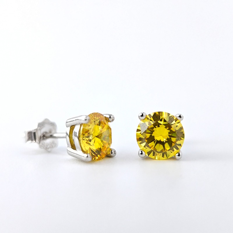Dazzling 0.5/1/2/3 Carat 925 Silver Zircon Earrings for Daily Wear