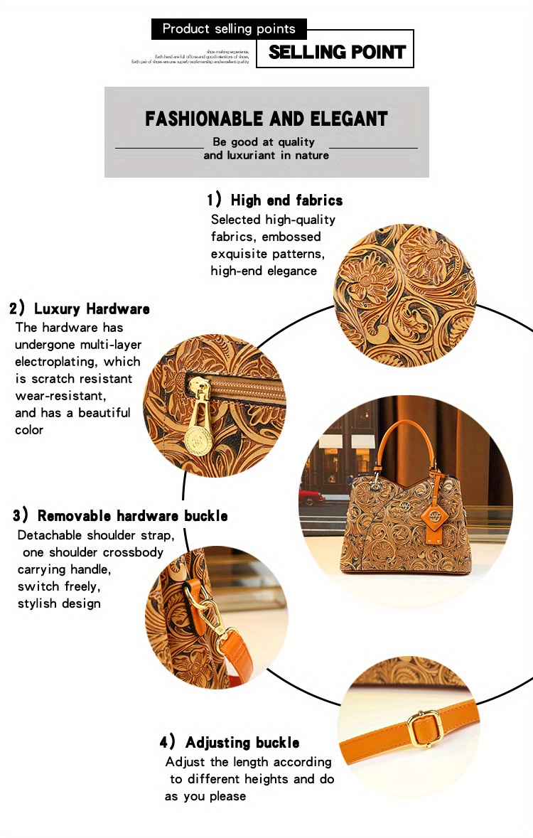 Deep Purple Retro Embossed Handbag interior and zipper