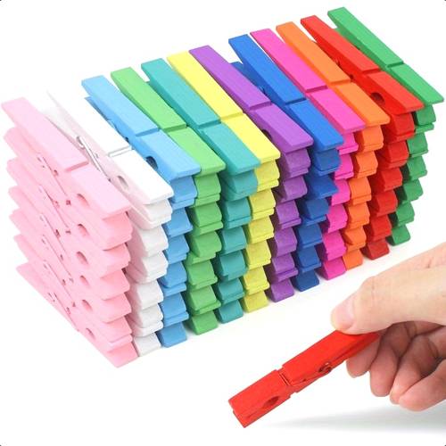 36pcs heavy duty bamboo clothespins 2 88 inches multicolor rust resistant for drying clothes photos crafts and decorations ideal for closet organization and classroom decor clothespins clothes pins