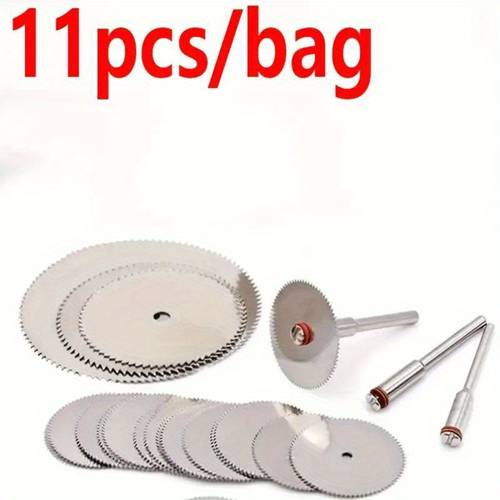11pcs stainless steel rotary saw blade set woodworking chainsaw disc for durable versatile cuts
