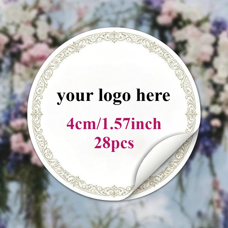 TEMU 28/88/188pcs (1.18/1.57/1.97/2.36/2.76/3.15 Inches) Custom Stickers And Custom Logos, White Round Badge Stickers, Multiple Sizes Available For