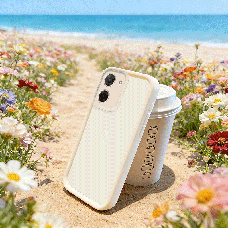Phone Case - White Heart Pattern Phone Case Suitable For Xiaomi Redmi 12c 13c 14c 15c A3x A5 Note 10s 11pro 11s 12pro 13pro 14pro 14s Xiaomi 13t