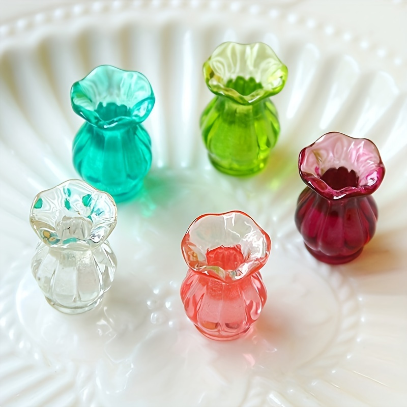 

5pcs Mini Vase Set - Abs Resin, And Furniture Decoration Accessories