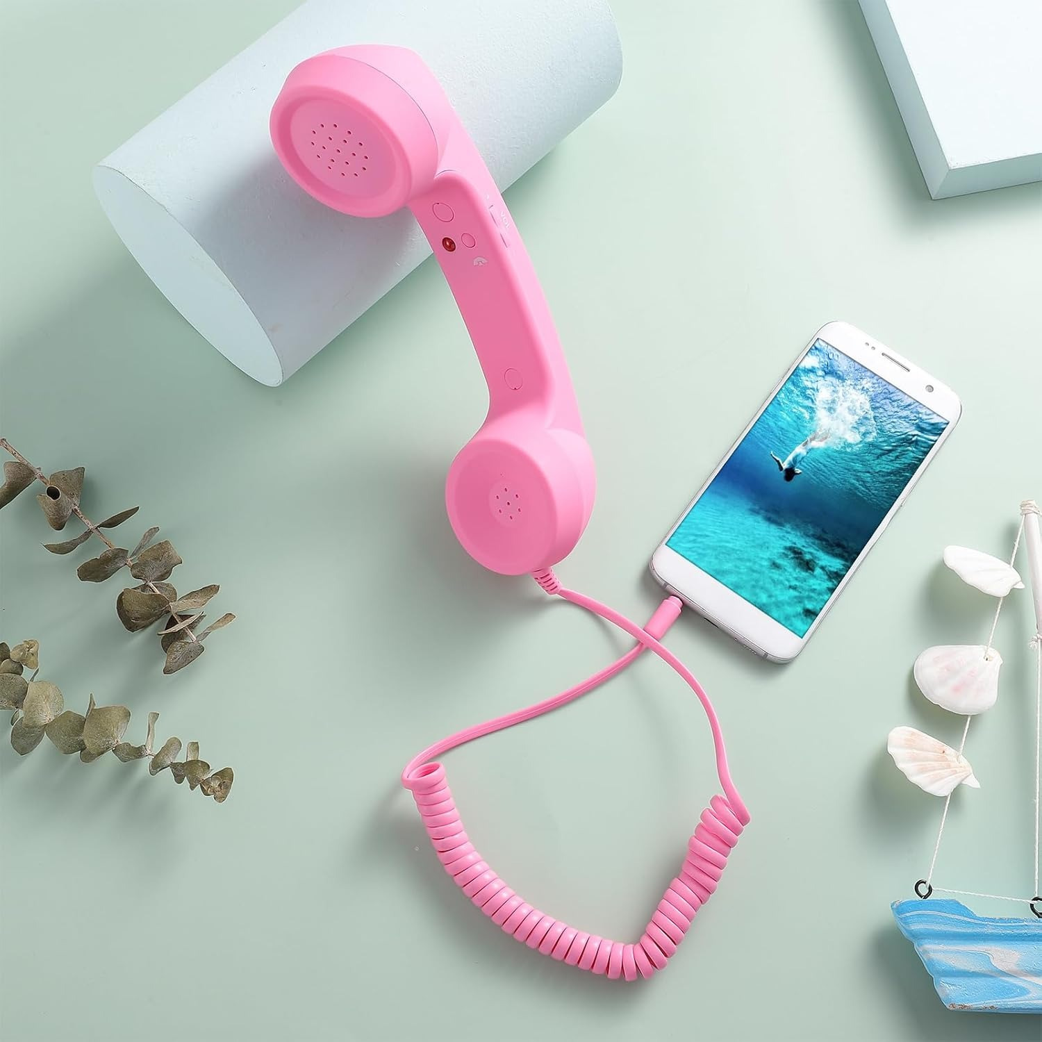 1x retro telephone handset 3 5mm noise vintage - Temu