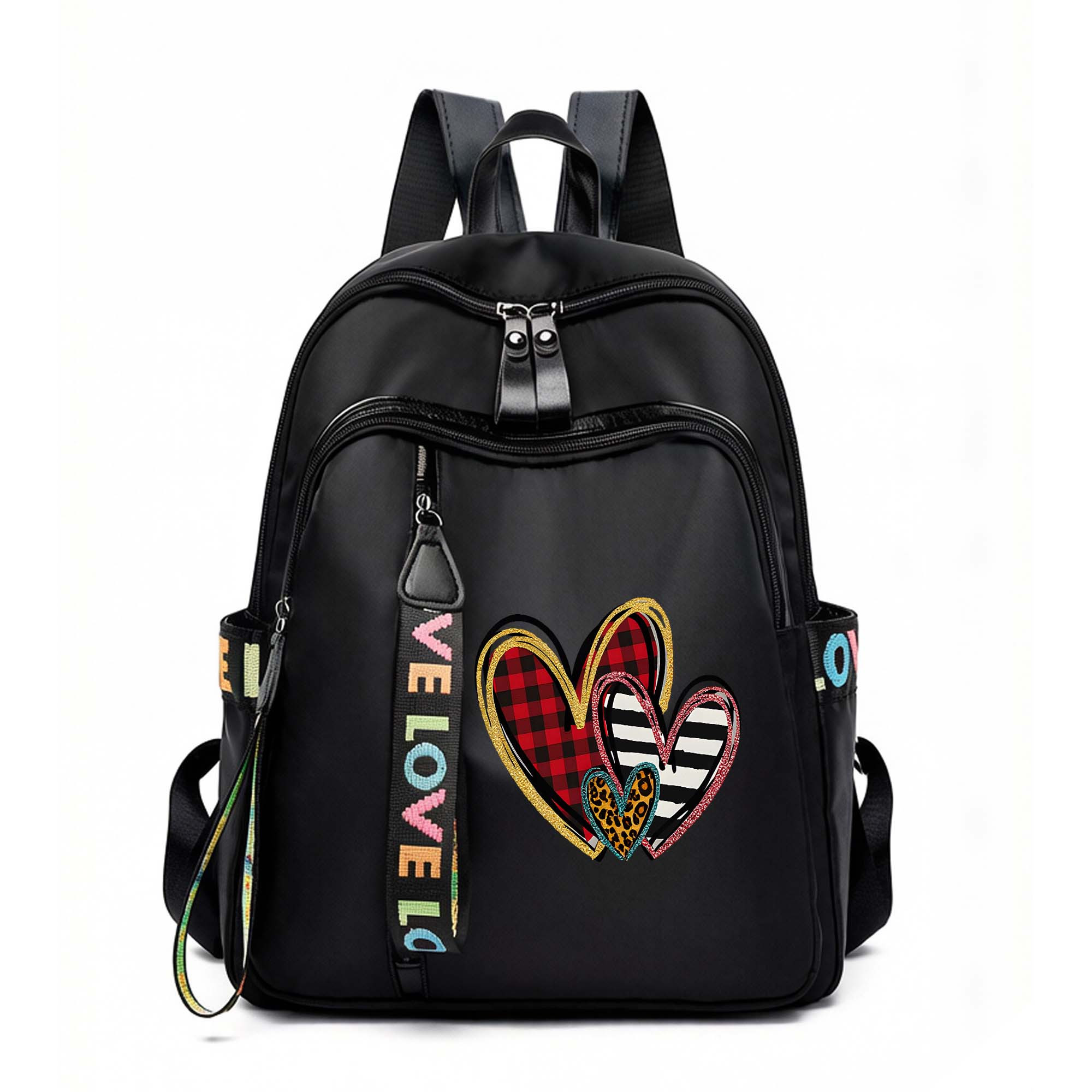 TEMU antifurto da donna 1 pz, grande capacit�, in nylon, per viaggi, borsa a spalla in stile con chiusura a cerniera, S, in nylon, per spostamenti