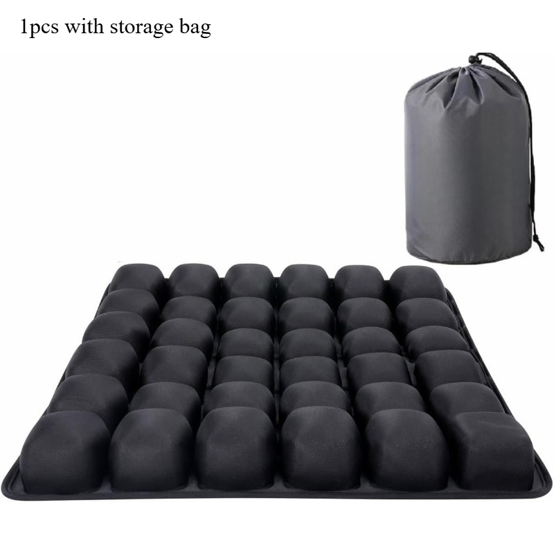 TEMU 36cm Inflatable Seat Cushion Type Inflatable Travel Pad Non-slip Soft Seat Pillow For Airplane Car Office Home Chair