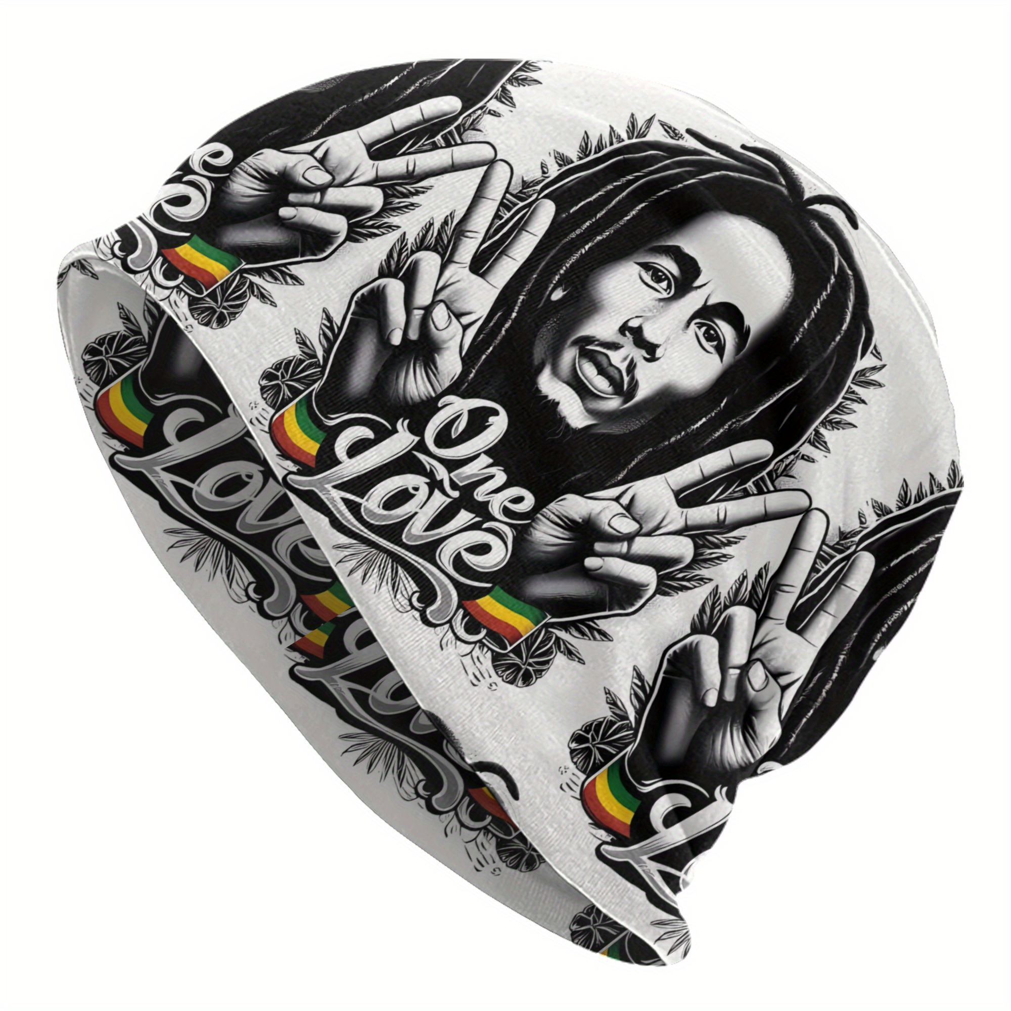 TEMU Portrait Of The Legend Beanies Caps Hat Fashion Bonnet Hats Men 2d Print Design