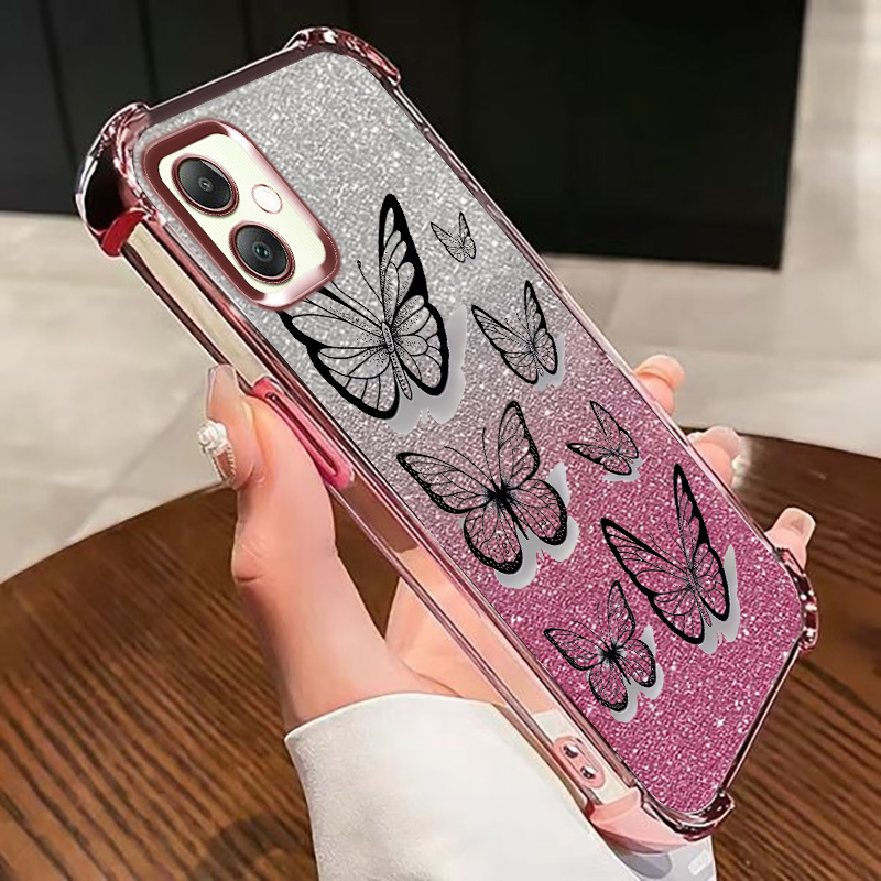 TEMU Phone Case - Design Cover For Galaxy A06/a07/a16/a26/a36 | Complete Electroplated Border & Drop Resistant | Between Clear Or Glitter