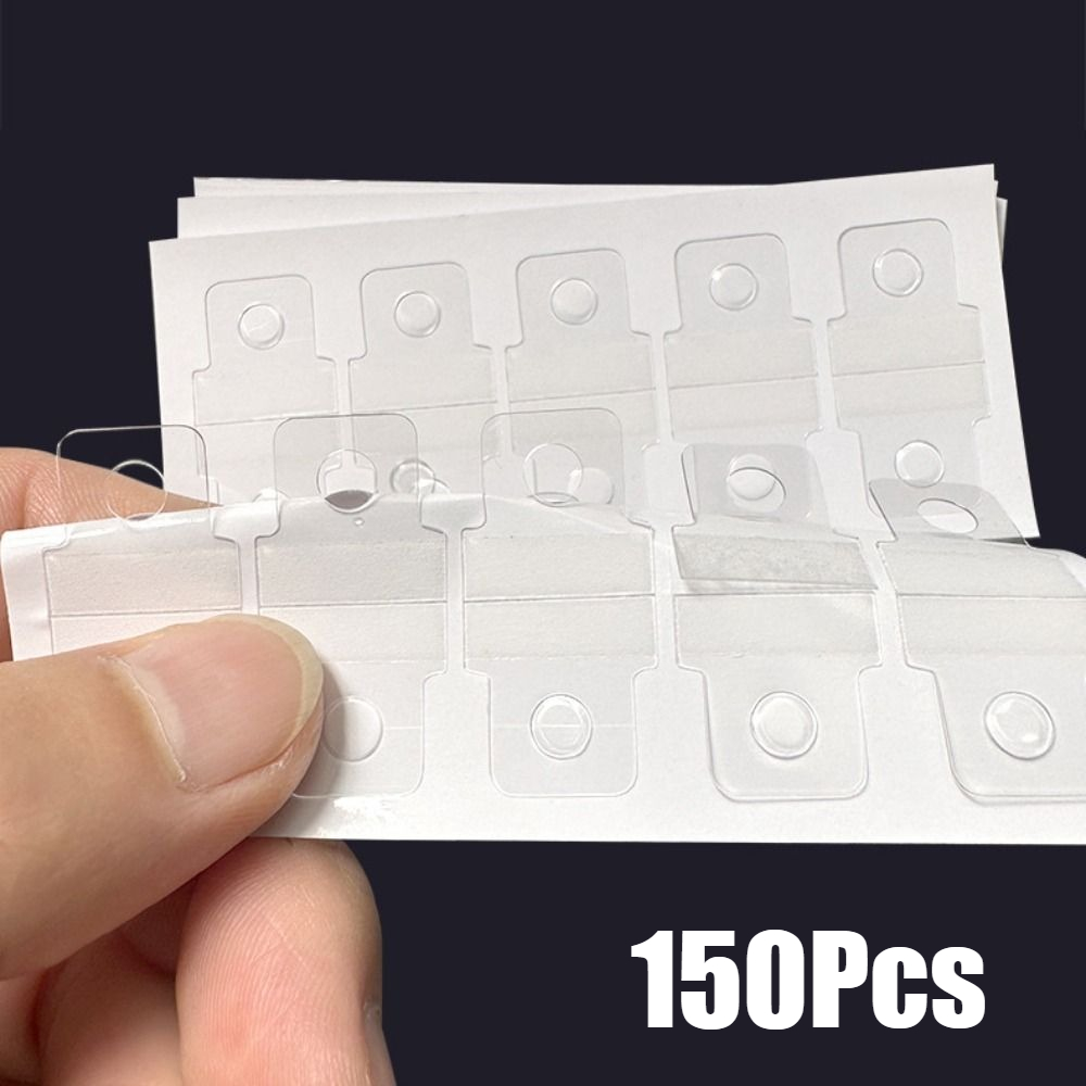 TEMU 150/200pcs Pvc Plastic Binder Stickers, Transparent Round Hole Wall-mounted Organizer, No Tools Installation, Damage-free Removal For Office,