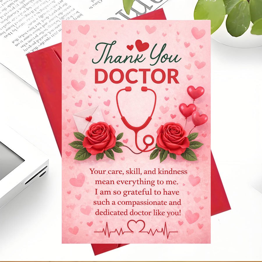 TEMU 1 Greeting Card And 1 Envelope To Gratitude To Healthcare Professionals. Ideal For Appreciation To Doctors, Nurses, And During And Occasions