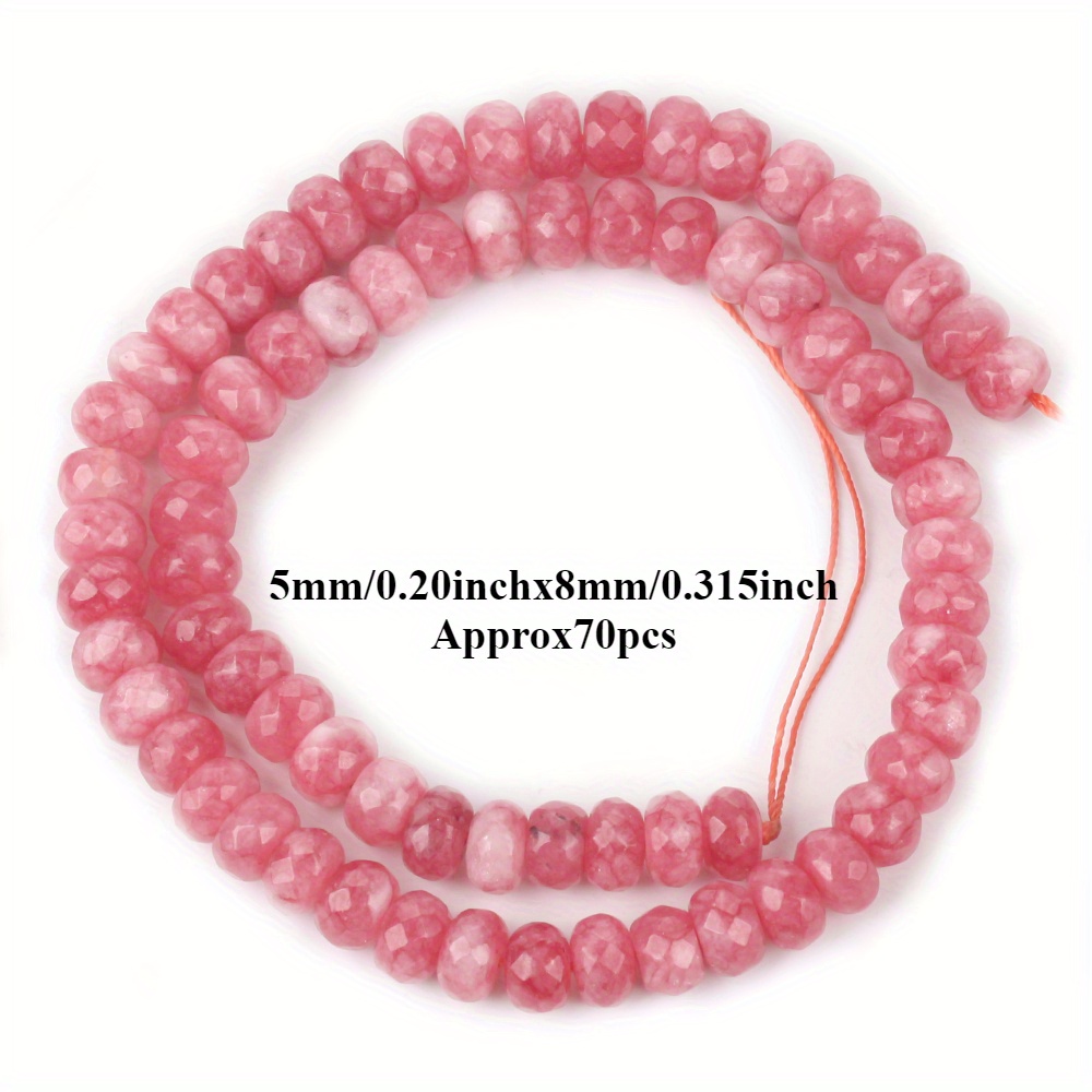 Natural Faceted Rondelle Stone Beads for Jewelry Making
