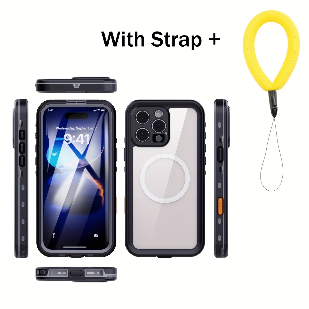 Image of Phone Case - A Case For The For Iphone 13, 14, 15, 16, And 17 Pro . This Durable Case Includes Magnetic Charging And A Full 360-degree Cover, Perfect For Such As Snorkeling, Swimming, And Diving